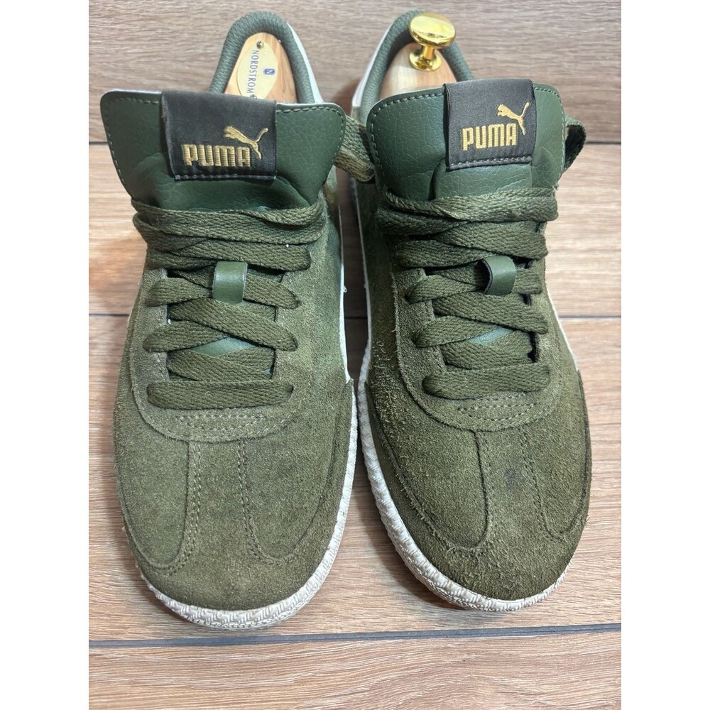 Puma Astro Cup Suede Low Top Sneakers Olive Green Forest Night